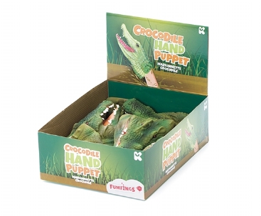 Marionetă de mână din cauciuc moale - crocodil 