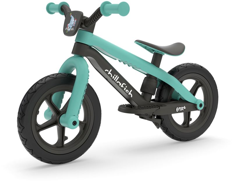 Bicicletă verde ușoară, fără pedale, cu frână de picior integrată – BMXie edituradiana.ro
