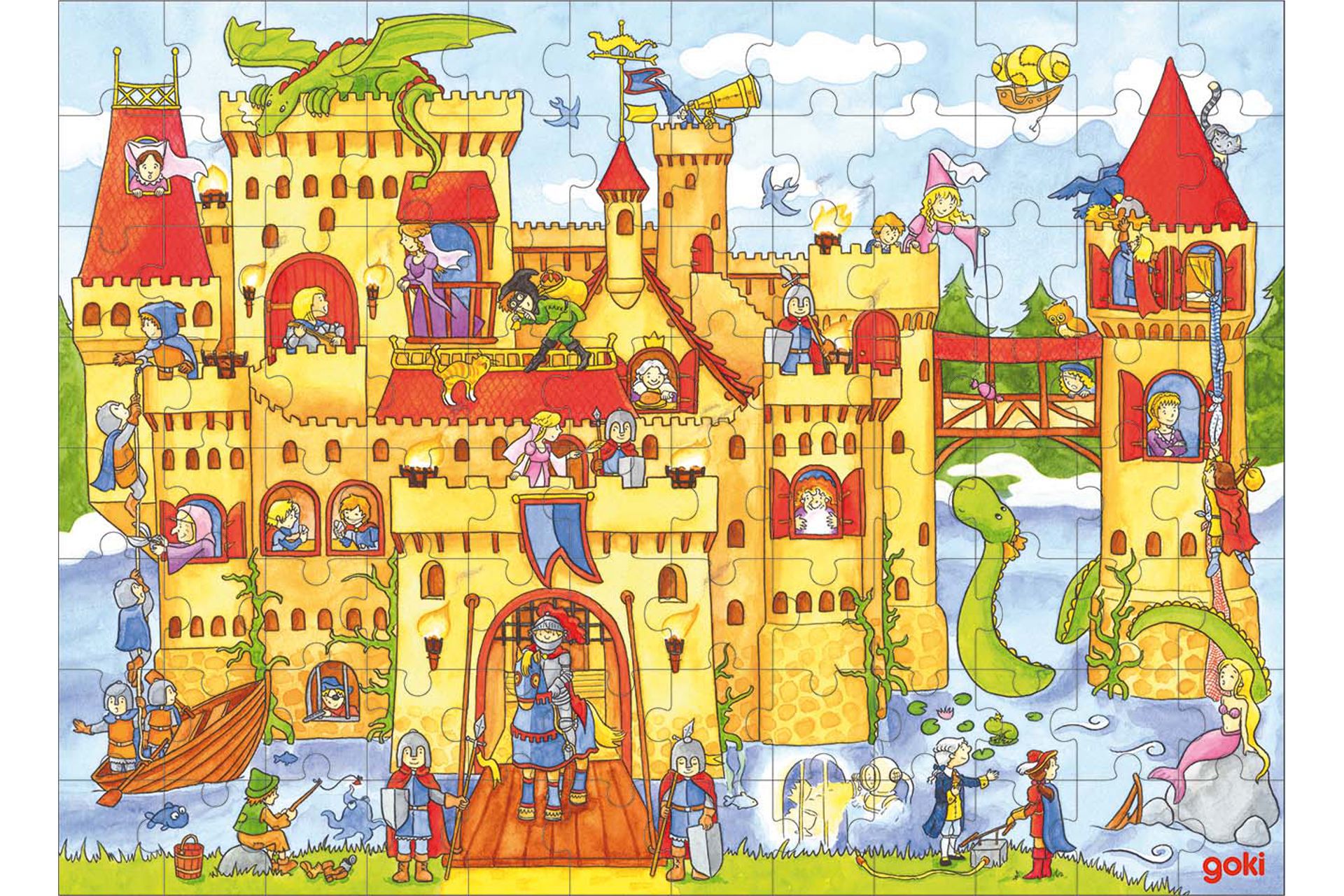 Puzzle cu 96 piese - castelul cavalerului