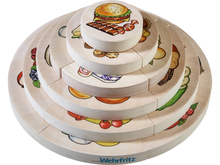 Puzzle stratificat 3d cu 22 de piese - piramida alimentelor