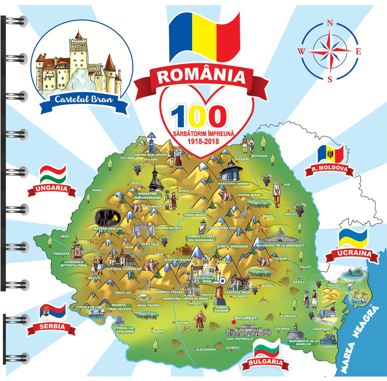 Agendă printată - România și Castelul Bran (AP 214)