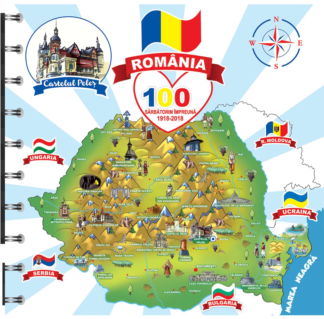 Agendă printată - România și Castelul Peleș (AP 217)