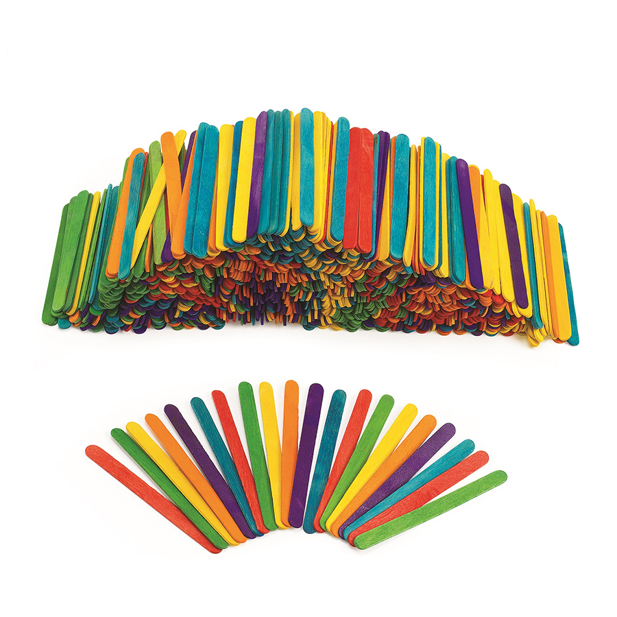 Set de 1000 de bețișoare colorate din lemn edituradiana.ro imagine 2022
