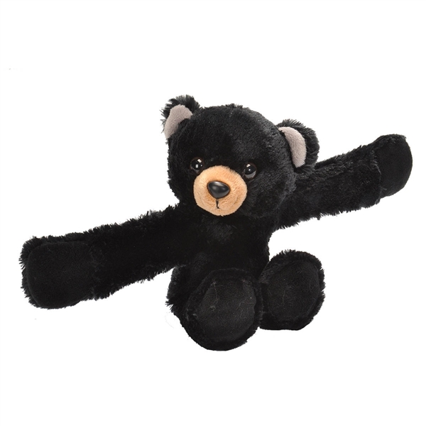 Brățară din pluș - urs negru, 18 cm