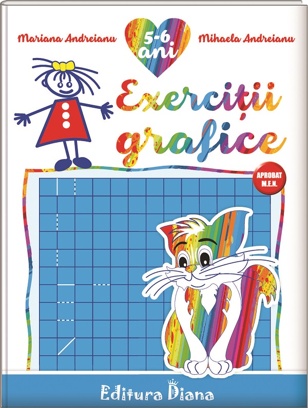 Caiet de exerciții grafice 5-6 ani (B5) edituradiana.ro