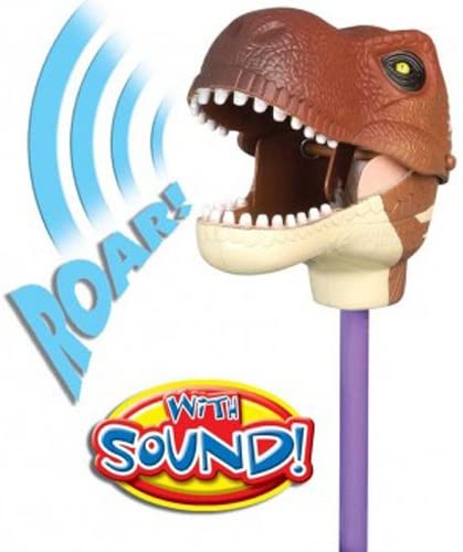 Cap de dinozaur cu mâner și sunet - t-rex, 45 cm