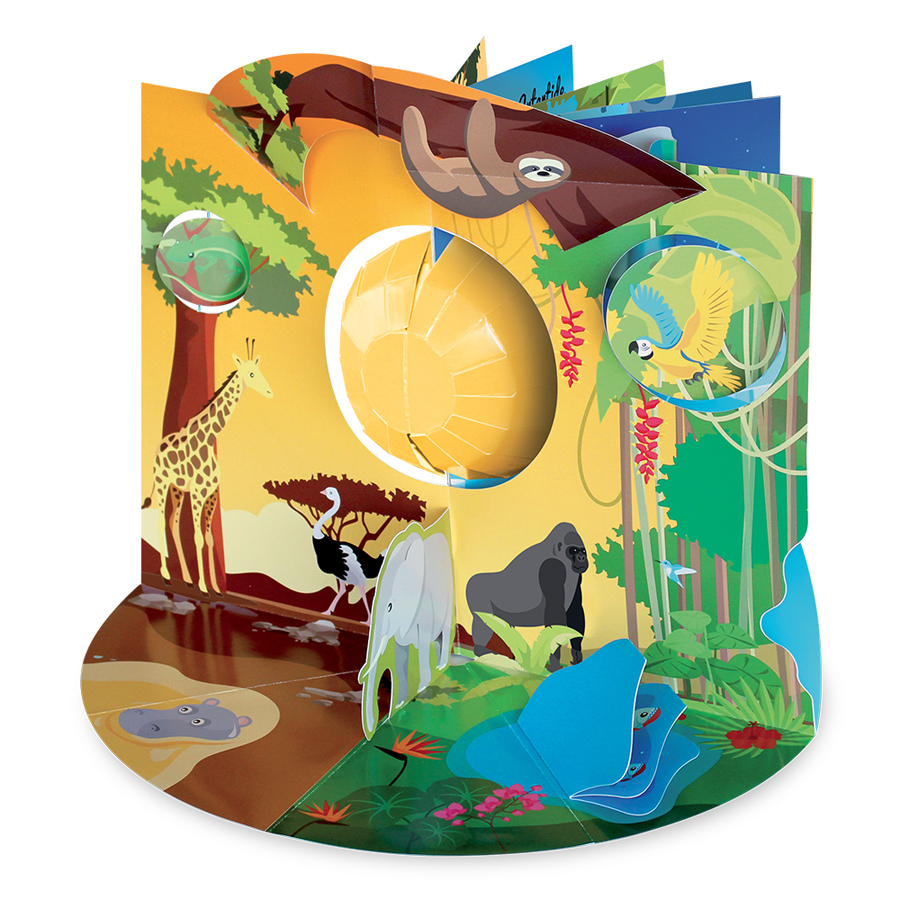 Carte pop-up - animalele lumii