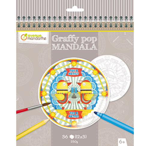 Vezi detalii pentru Carte spiralată cu mandale de colorat - Artă urbană
