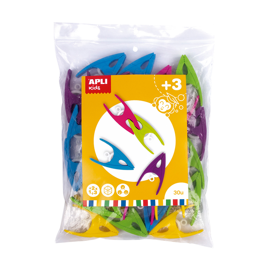 Set de 30 de cleștișori multicolori din plastic edituradiana.ro poza 2022