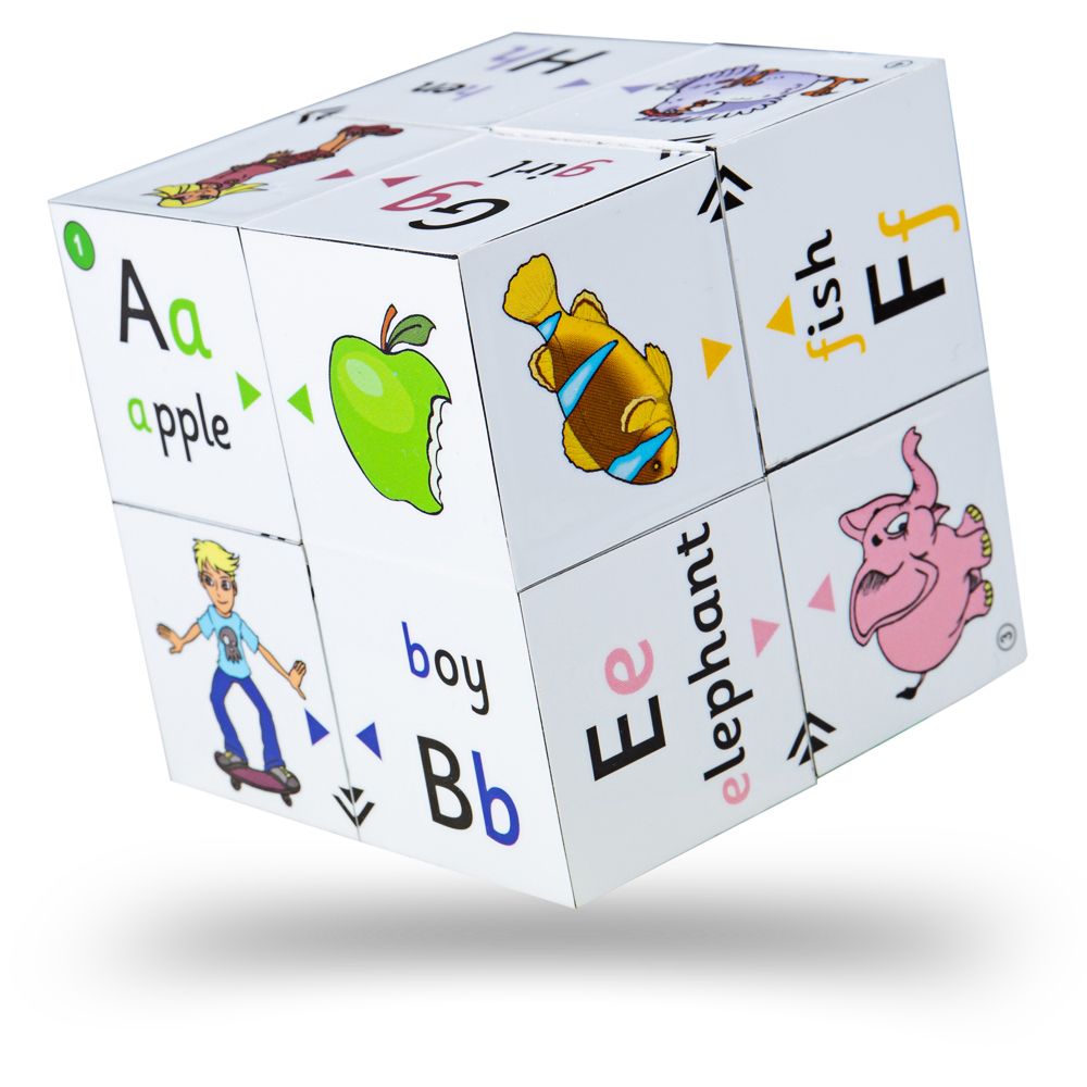 Cub educativ pliabil - literele alfabetului & potrivirea culorilor