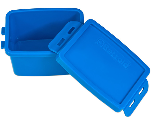 Cutie albastră din plastic pentru depozitare, 11 x 6 x 8 cm edituradiana.ro