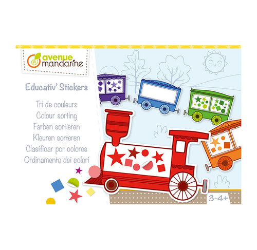 Cutie creativă cu stickere educative - Sortarea culorilor