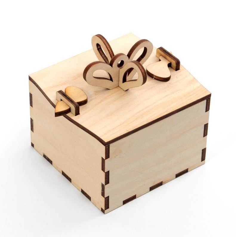 Cutie din lemn pentru decorat - Cadou 8x8x8 cm