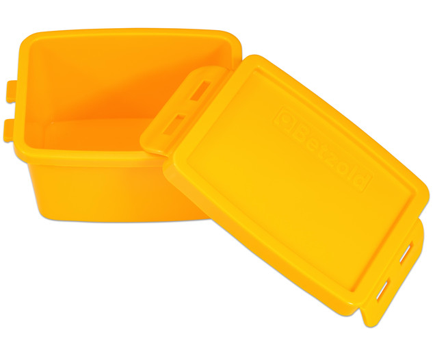 Cutie galbenă din plastic pentru depozitare, 11 x 6 x 8 cm edituradiana.ro