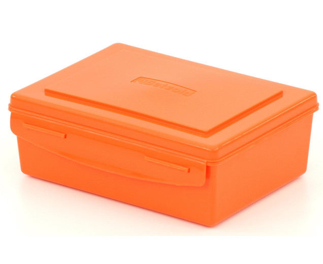 Cutie portocalie din plastic pentru depozitare, 19 x 15 x 7 cm edituradiana.ro