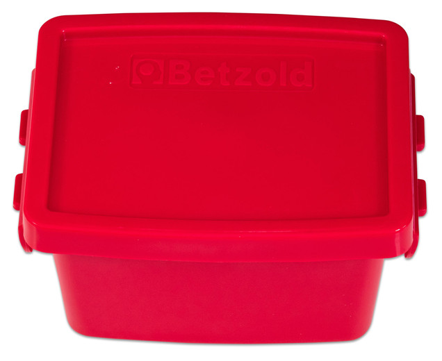 Cutie roșie din plastic pentru depozitare, 11 x 6 x 8 cm edituradiana.ro