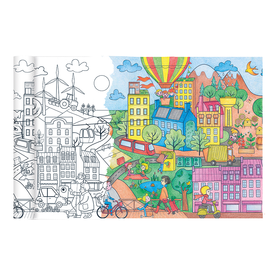 Desene de colorat în rolă – Orașul ecologic edituradiana.ro