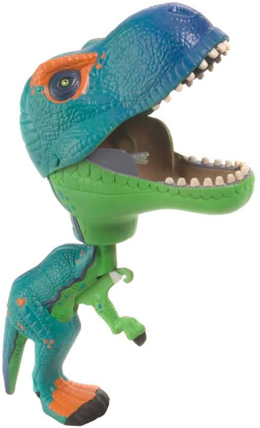 Dinozaur t-rex albastru din plastic, 21 cm