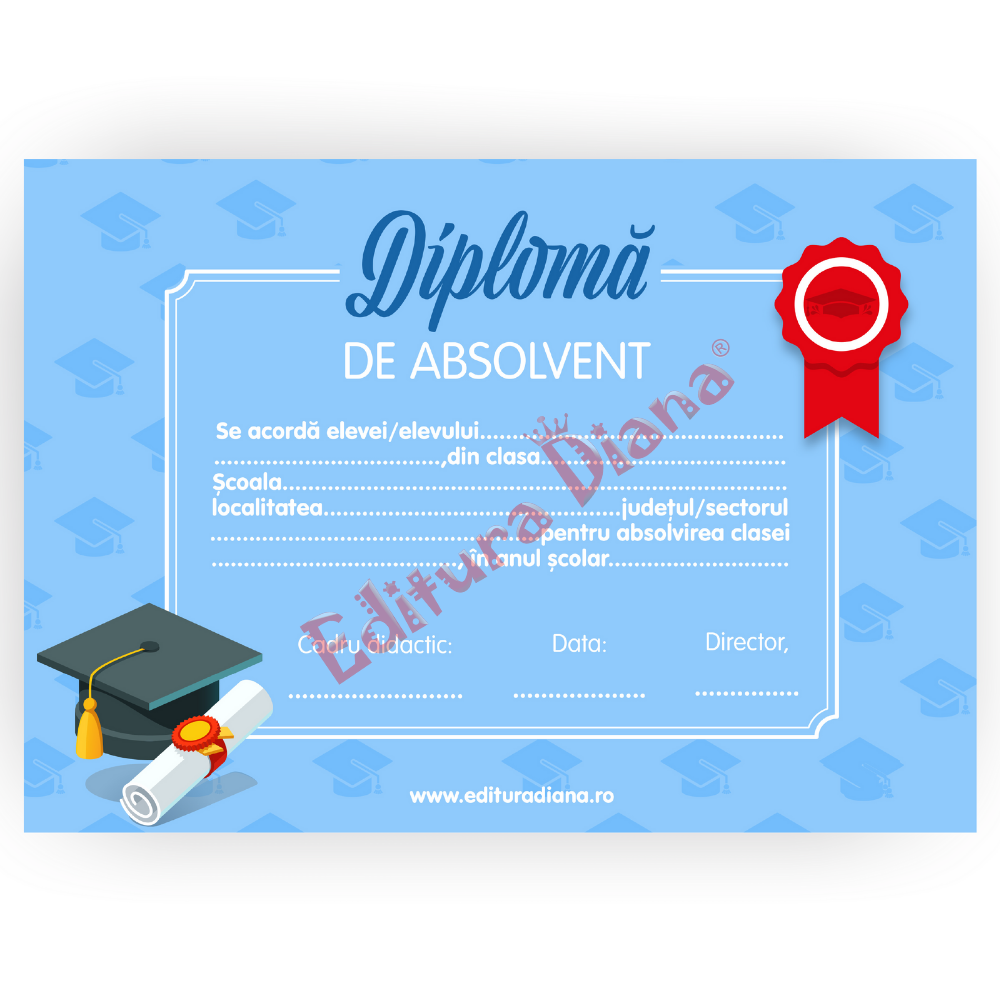 Diplomă de Absolvent A4 edituradiana.ro
