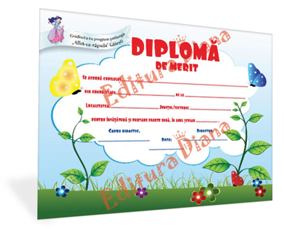 Diplomă de merit a4