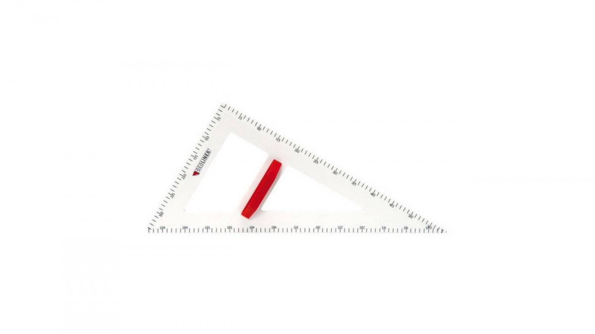 Echer dreptunghic magnetic pentru tablă, 90-60-30
