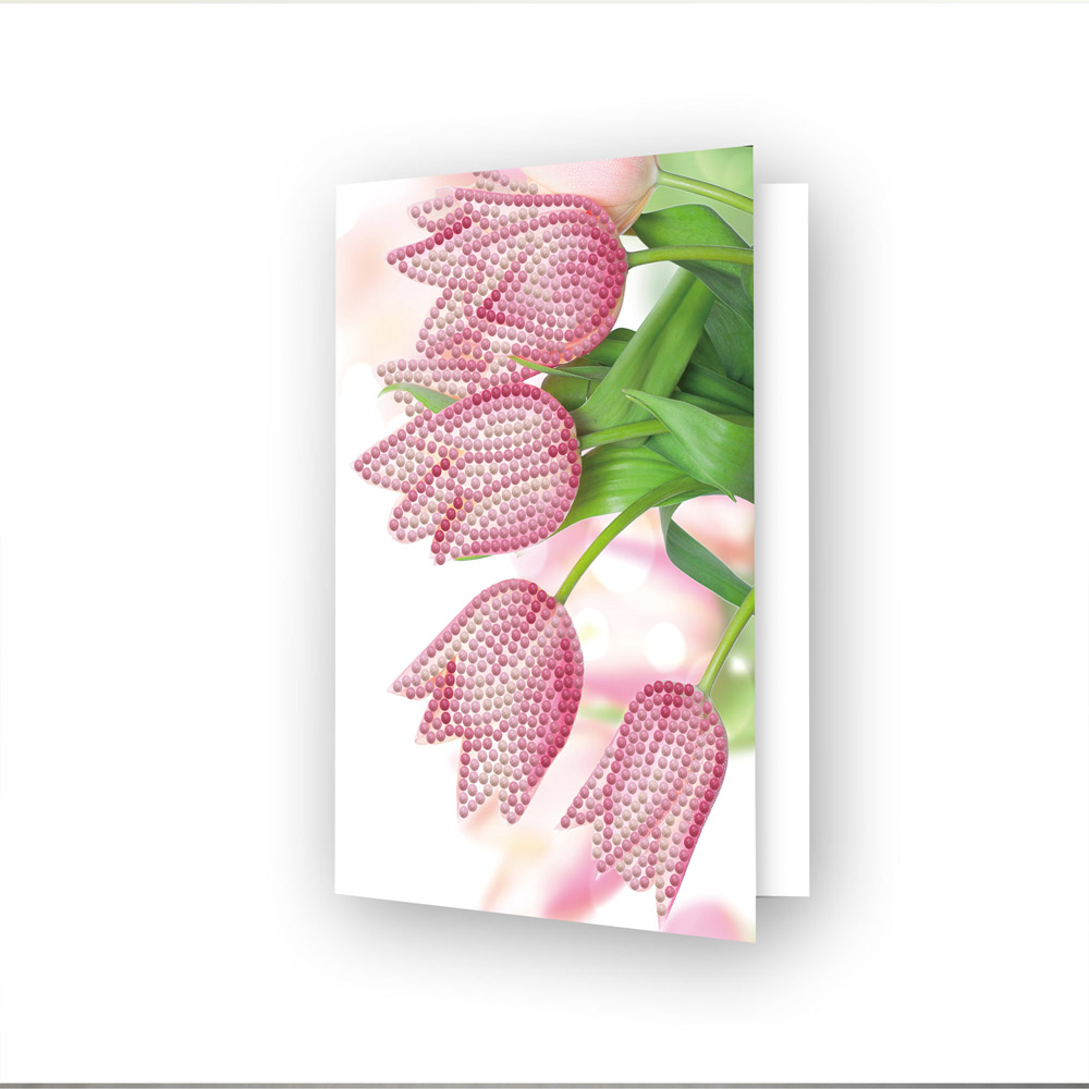 Felicitare cu diamante – lalele romantice 