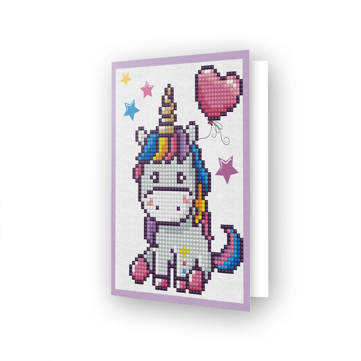 Felicitare cu diamante - Unicorn multicolor
