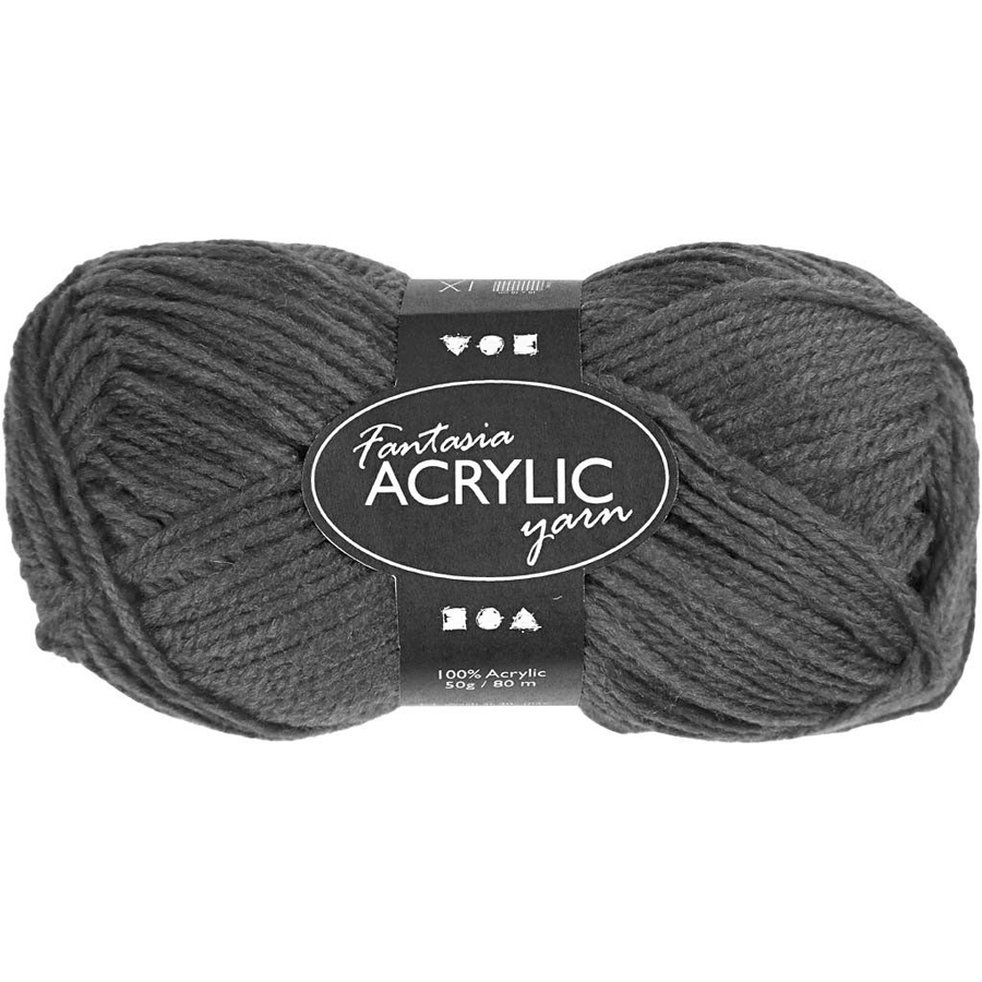 Fir acrilic, 20x50g – Grey