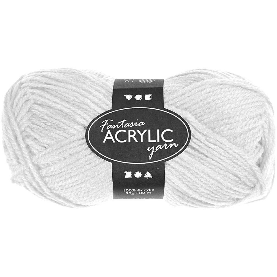 Fir acrilic, 20x50g - White