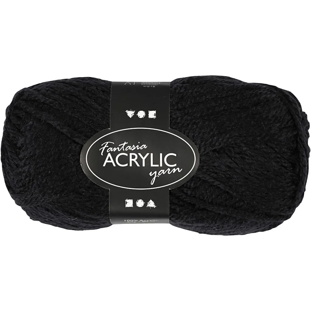 Fir acrilic, 20x50g - Negru