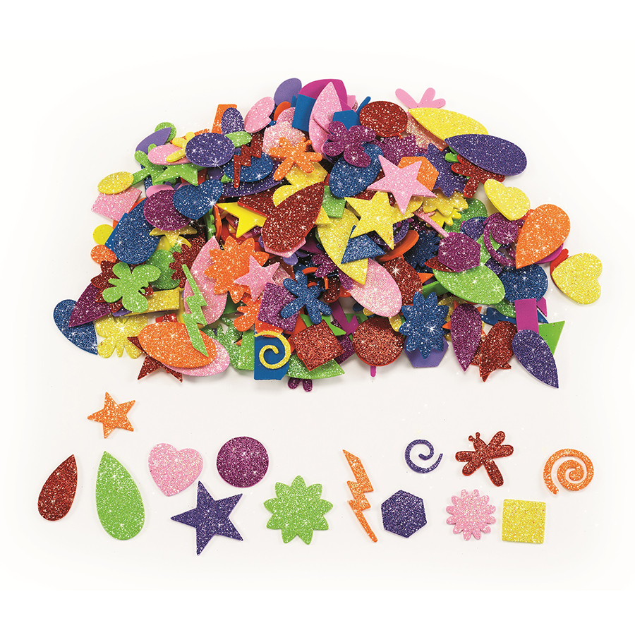Forme din spumă- glitter - 320 de piese