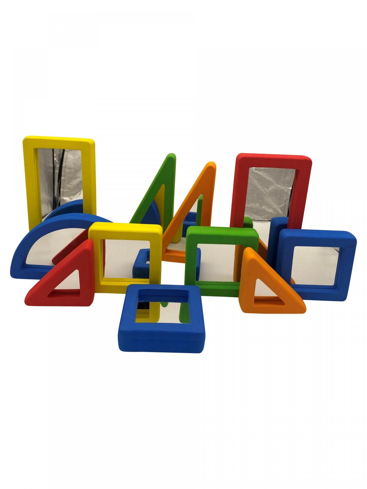 Forme geometrice colorate cu oglindă