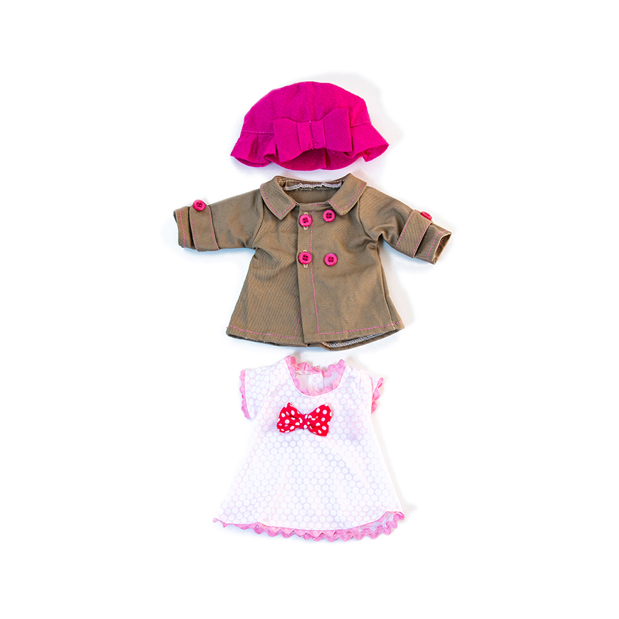 Hăinuțe pentru păpuși fete – set de 3 piese 32 cm