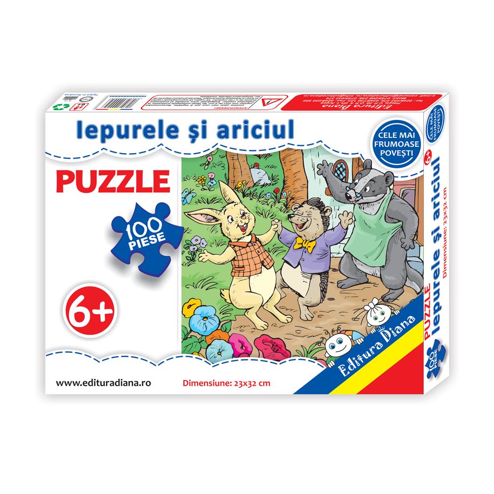 Iepurele și ariciul - puzzle 100 piese