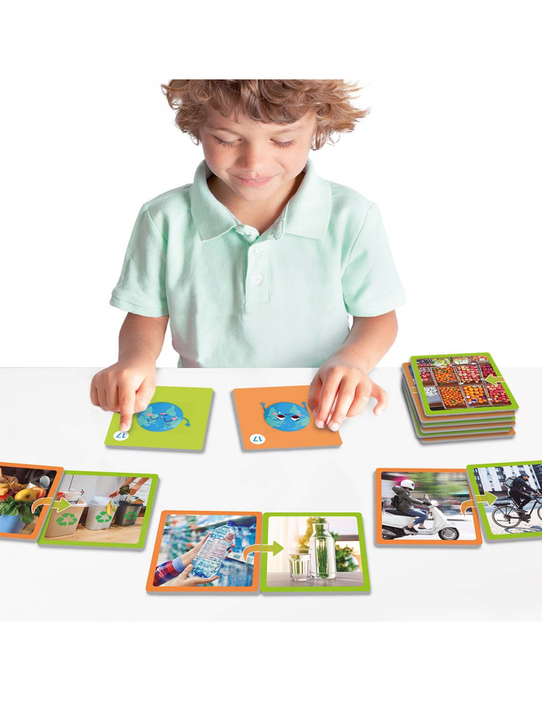 Joc de asociere cu 34 de carduri din carton – Planeta noastră sustenabilă asociere poza 2022
