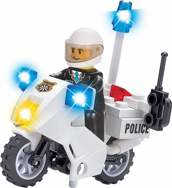 Joc de construcție - poliție - motocicletă