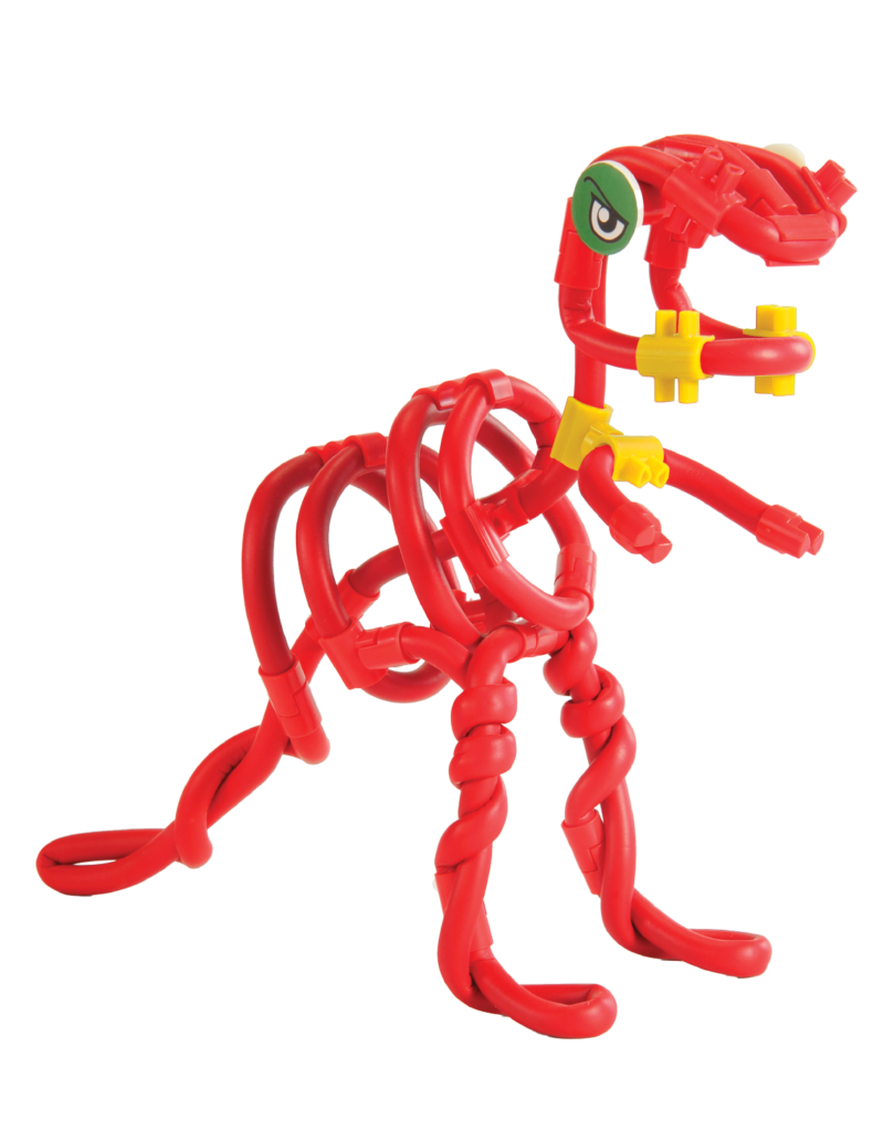 Joc de construcție cu 34 de piese flexibile - Velociraptor