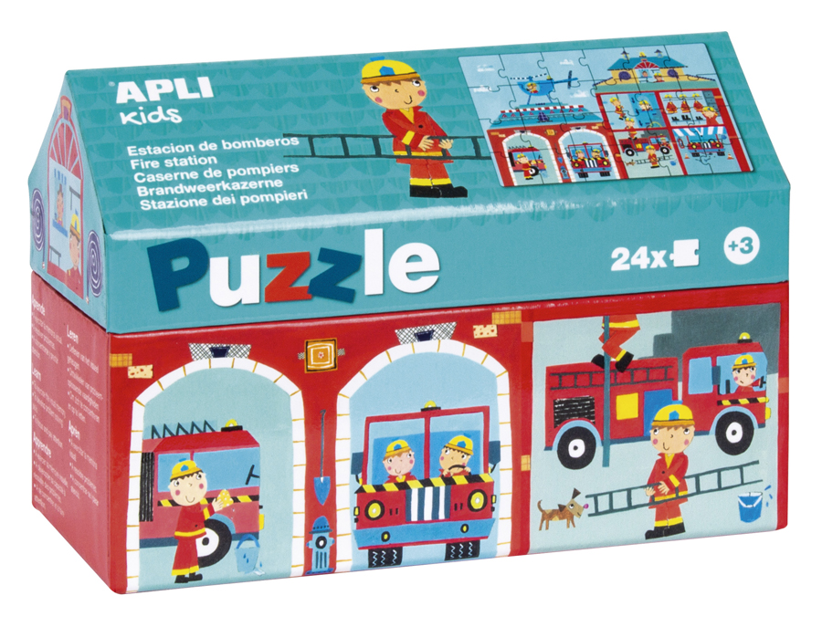 Joc de puzzle cu 24 de piese - stație de pompieri