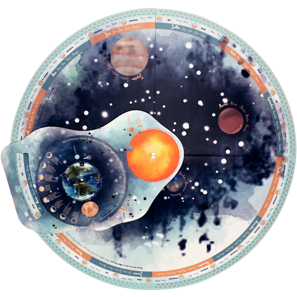 Joc educativ 5 în 1 - Ruleta Astro Terra