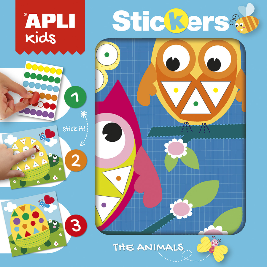 Joc educativ cu abțibilduri - animale