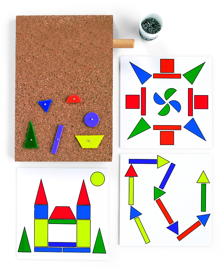 Jocul grupei -Tangram cu forme geometrice și ciocane edituradiana.ro