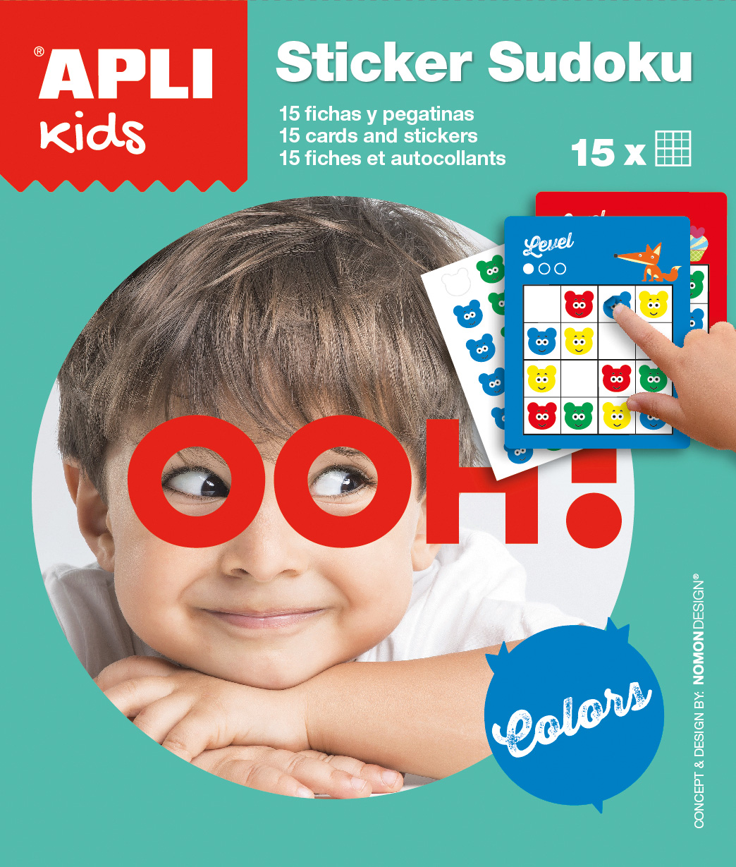 Joc sudoku cu stickere reutilizabile – culori 