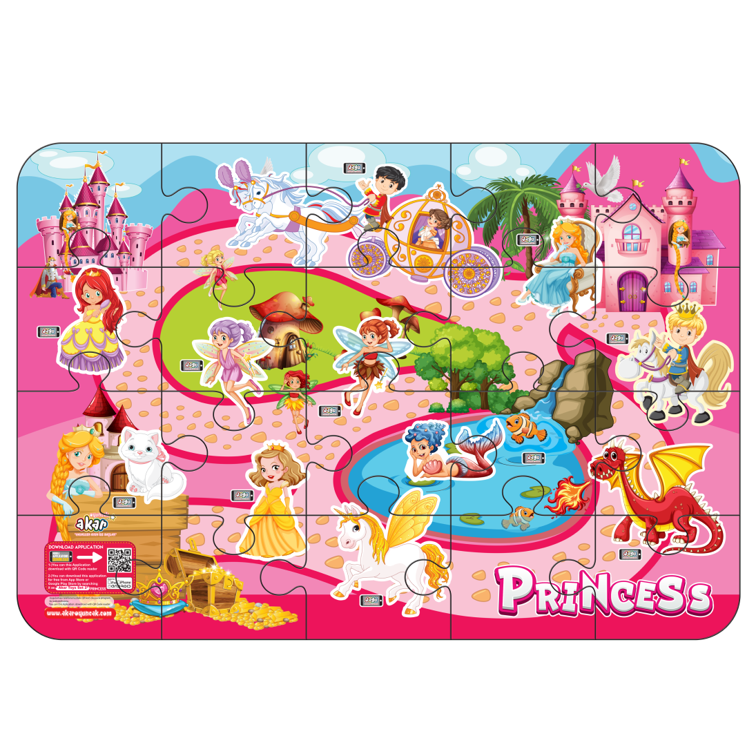 Vezi detalii pentru Puzzle cu 20 de piese - Prințese
