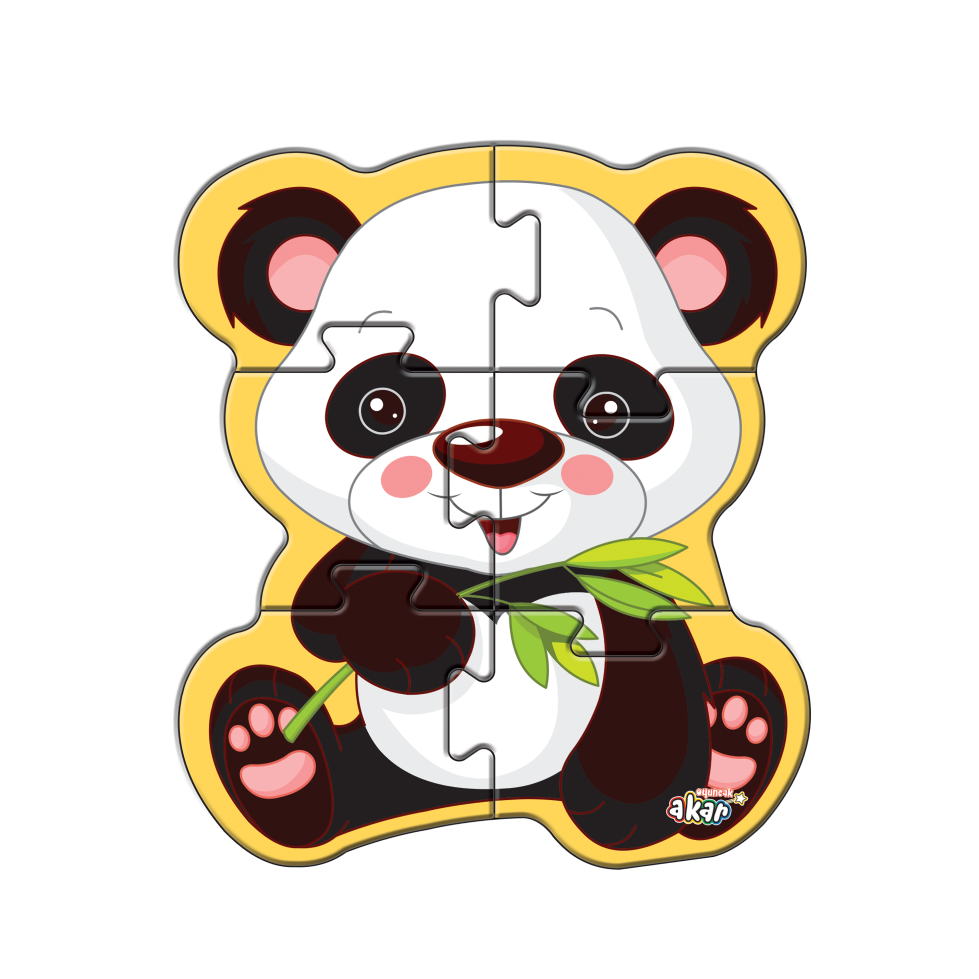 Joc cu realitate augmentată – Puzzle cu 6 piese. Ursuleț panda edituradiana.ro