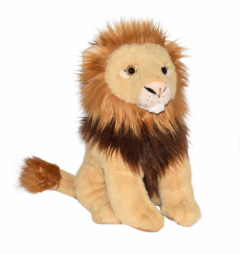 Jucărie din pluș - Leu în șezut, 33 cm