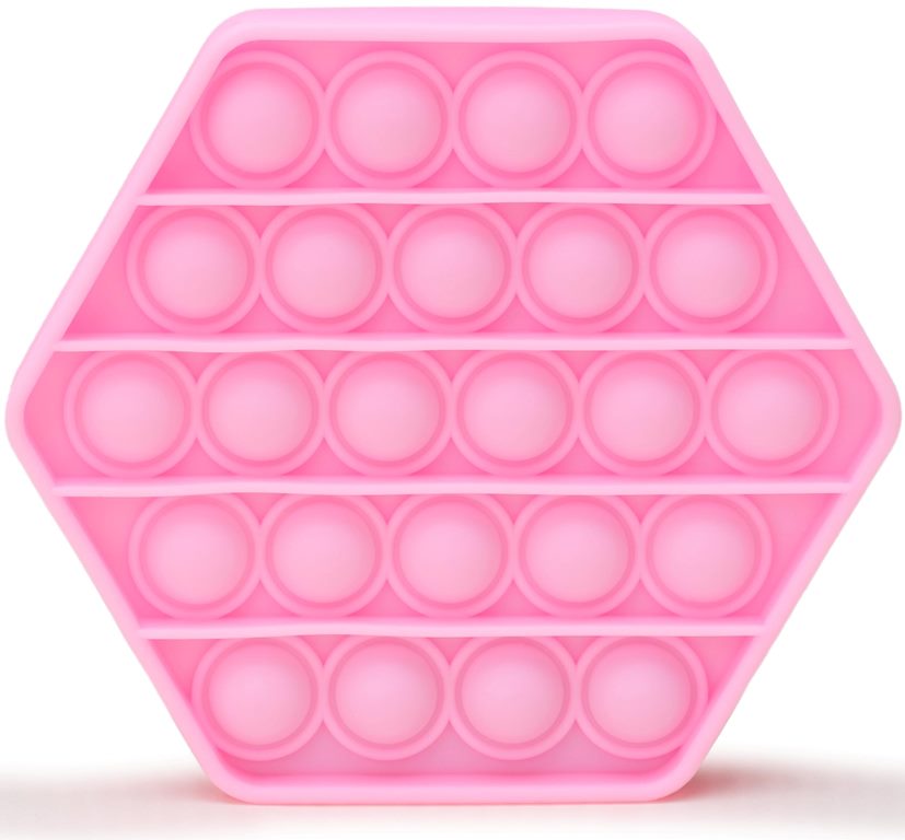 Jucărie senzorială antistress- Pop-it roz, 13 cm