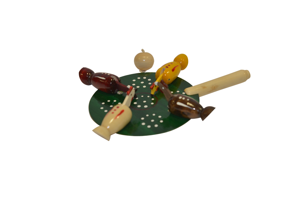 Jucărie zornăitoare din lemn - Sfatul găinușelor
