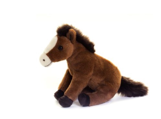 Jucărie din pluș – Căluț maro în șezut, 24 cm Animale poza 2022