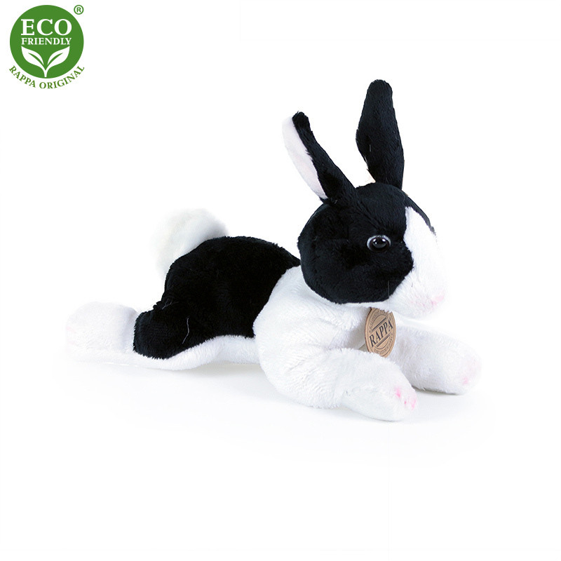 Jucărie din pluș - Iepuraș alb cu negru, 18 cm