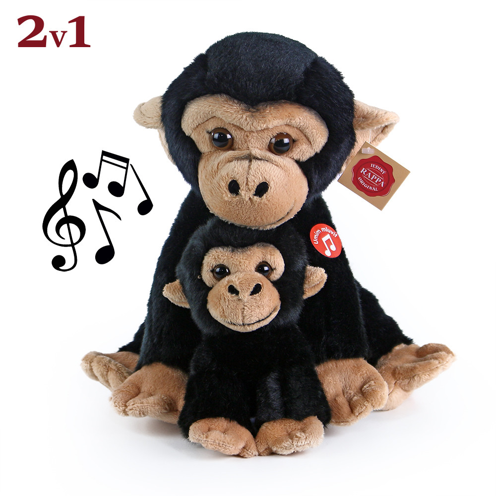Jucărie din pluș – Maimuță, 27 cm cu pui, 13 cm edituradiana.ro poza 2022